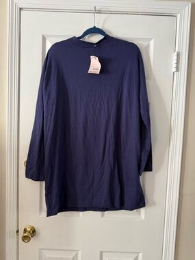 Missguided Long Sleeve Dress in Navy